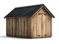 Gartenhäuser - Holz-Metall - 350x230x250 cm - Naturbraun-Schwarz - rustikal
