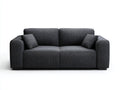 Zweisitzer Sofa-Stoff-Holz-184x88x78 cm-Anthrazit-Schwarz-minimalistischer Stil