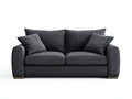Zweisitzer Sofa-Stoff-Holz-178x90x86 cm-Dunkelgrau-Schwarz-moderner Komfortstil