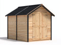 Gartenhäuser - Holz - 300x215x240 cm - Naturholz-Schwarz - modern