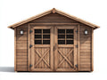 Gartenhäuser - Holz - 320x220x245 cm - Dunkelbraun - rustikal