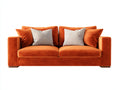 Zweisitzer Sofa - Samt - 184x88x79 cm - Orange - Modern