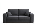 Zweisitzer Sofa-Stoff-Holz-172x84x80 cm-Dunkelgrau-Schwarz-moderner Wohnstil
