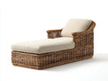Sonnenliege-Rattan-Holz-Textil-190x73x80 cm-Naturbraun-Creme-Natürlich