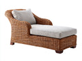 Sonnenliege-Rattan-Holz-Textil-196x79x84 cm-Naturbraun-Hellgrau-Klassisch