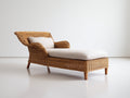 Sonnenliege-Rattan-Holz-Textil-195x72x88 cm-Hellbraun-Beige-Natürlich