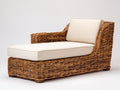 Sonnenliege-Rattan-Holz-Textil-192x77x79 cm-Naturbraun-Creme-Natürlich